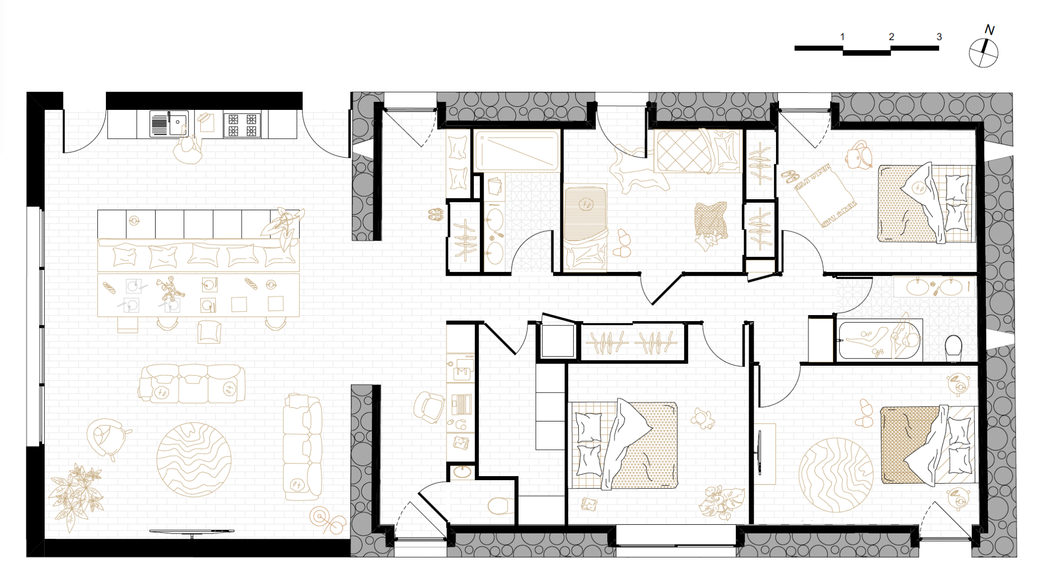 grange le patis, projection plan d'architecte, Sud Loire, nantes atlantique, rénovations de grange