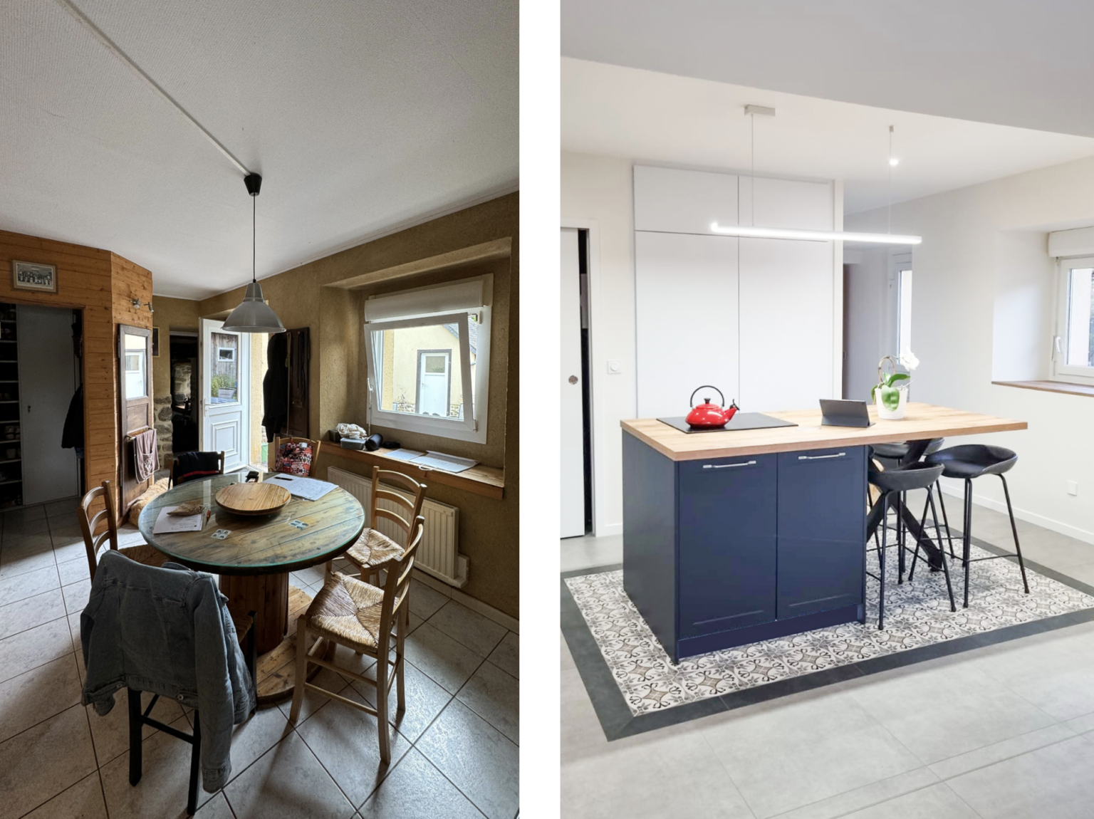 avant après cuisine rénovée