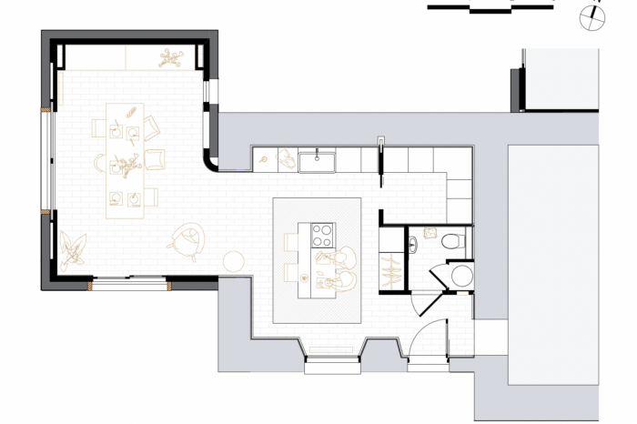 plan après vieu ville Jua architecture
