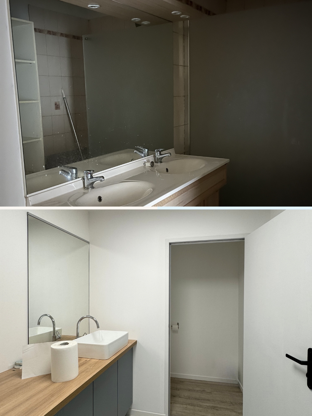 salle de bain rénovée.