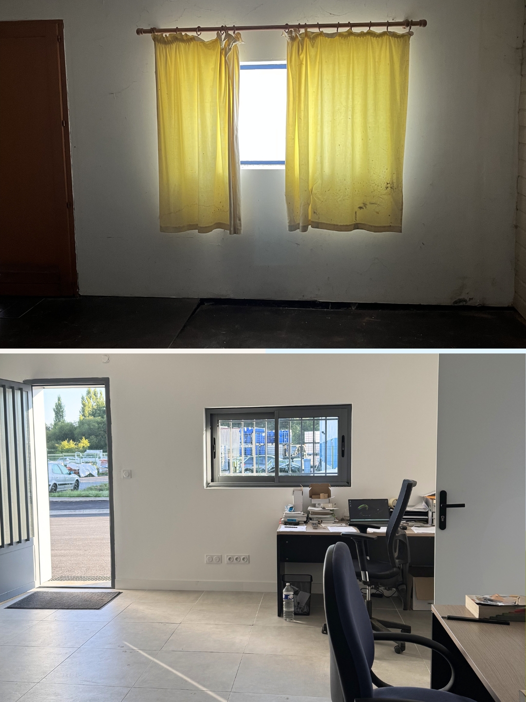 création d'ouvertures, d'espace pour co-working. Réhabilitation d'un espace professionnel.